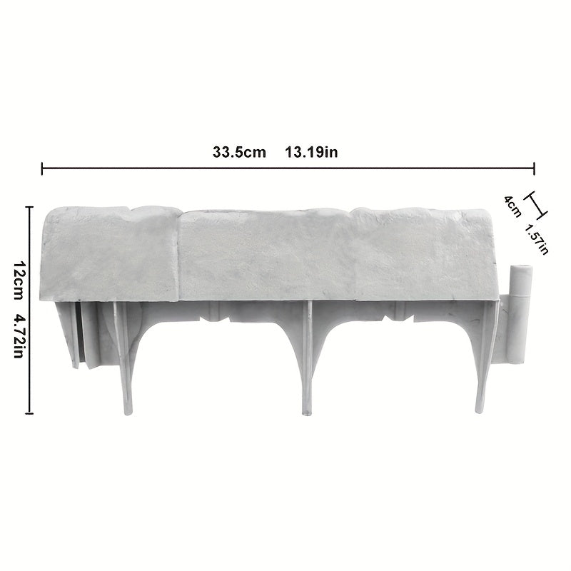 Cobbled Stone Effect Lawn Garden Edging Pack of 8