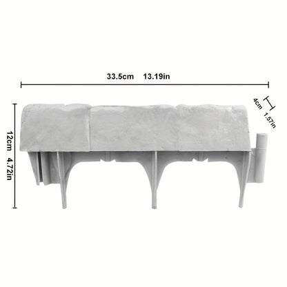 Cobbled Stone Effect Lawn Garden Edging Pack of 8