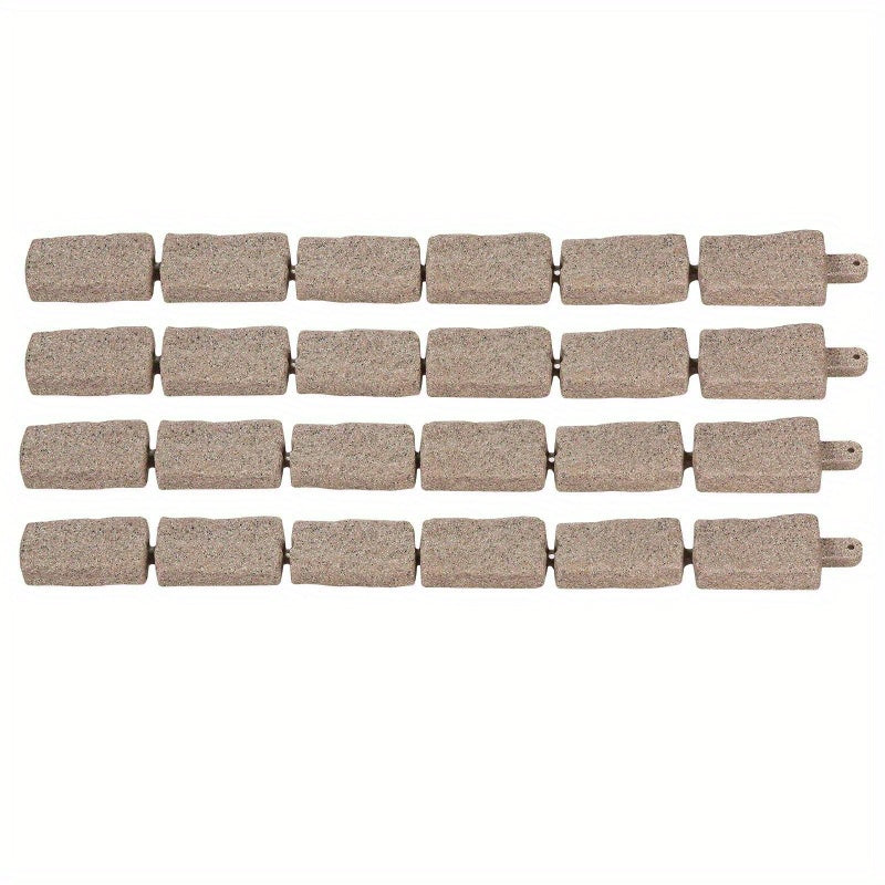 Faux Stone Landscape Edging 46.2 x 2.2 in Garden Lawn Edging Border for Walkway