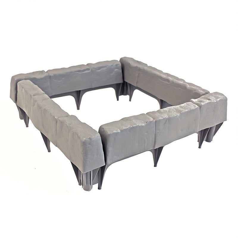 Cobbled Stone Effect Lawn Garden Edging Pack of 8