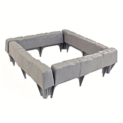 Cobbled Stone Effect Lawn Garden Edging Pack of 8