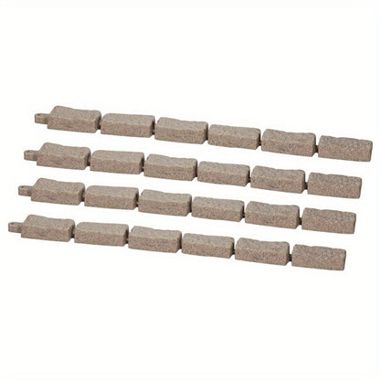 Faux Stone Landscape Edging 46.2 x 2.2 in Garden Lawn Edging Border for Walkway